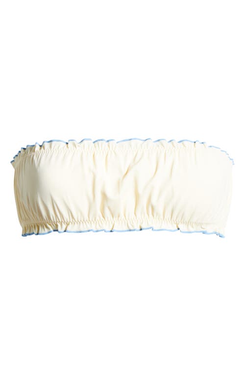 Pacsun Arriety Shirred Bandeau Bikini Top