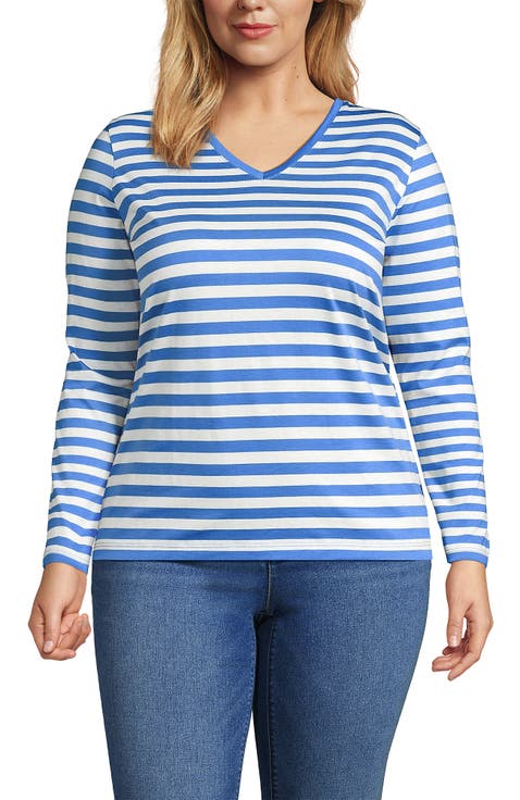 Supima Cotton Long Sleeve V-Neck T-Shirt