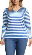 Lands' End Supima Cotton Long Sleeve V-Neck T-Shirt