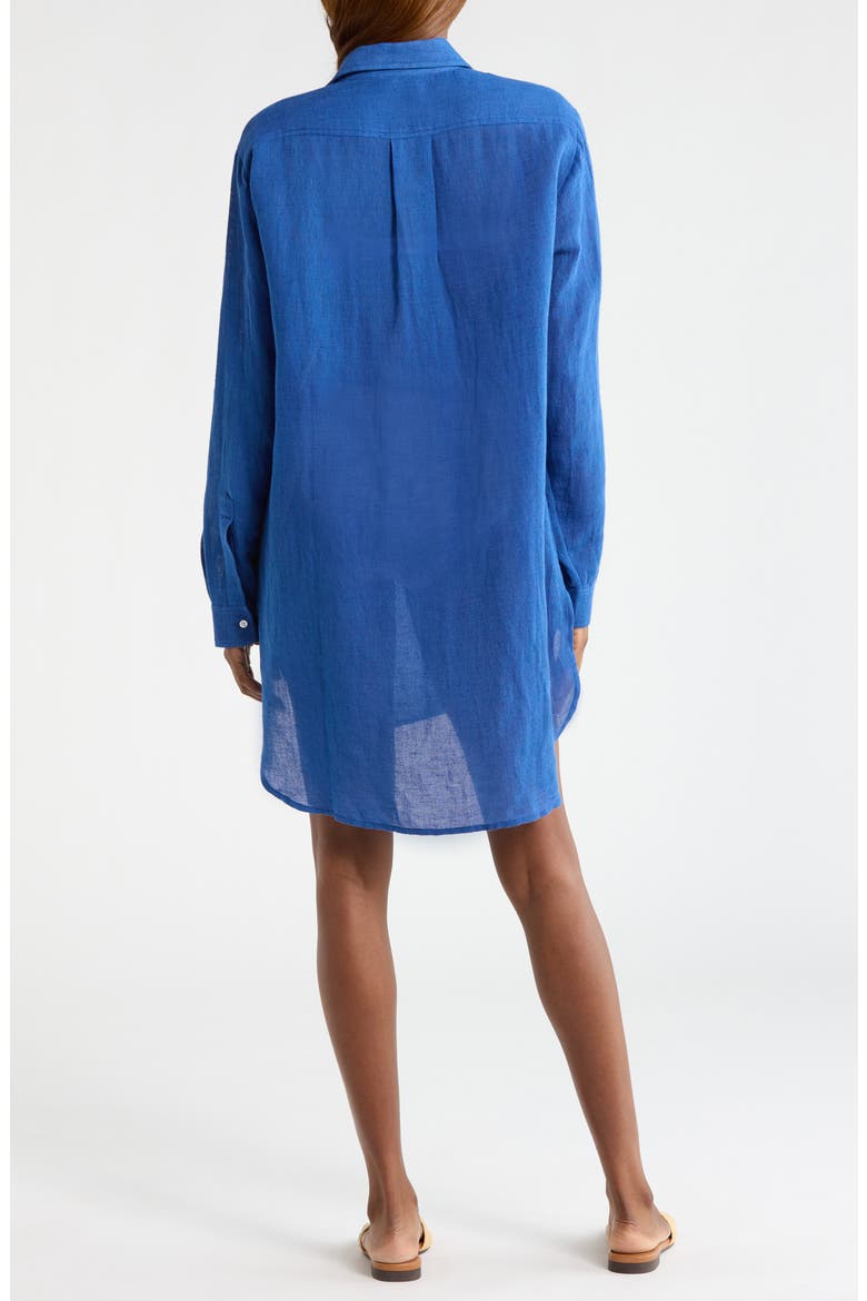 Boyfriend Long Sleeve Cover-Up Tunic, Alternate, color, ULTRAMARINE