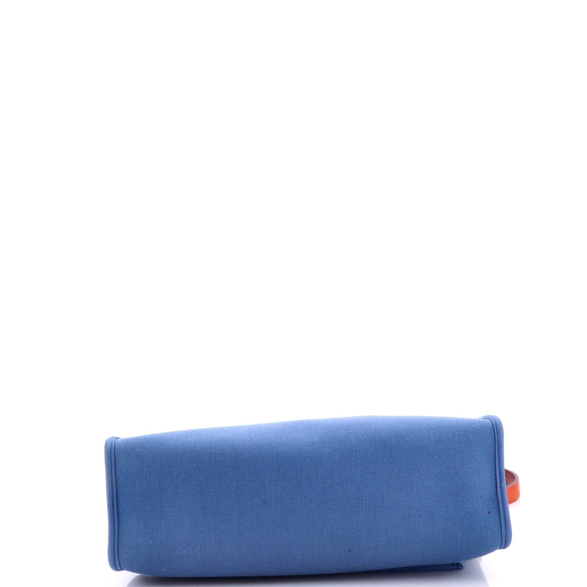Herbag Zip Leather and Toile 31, Alternate, color, Blue