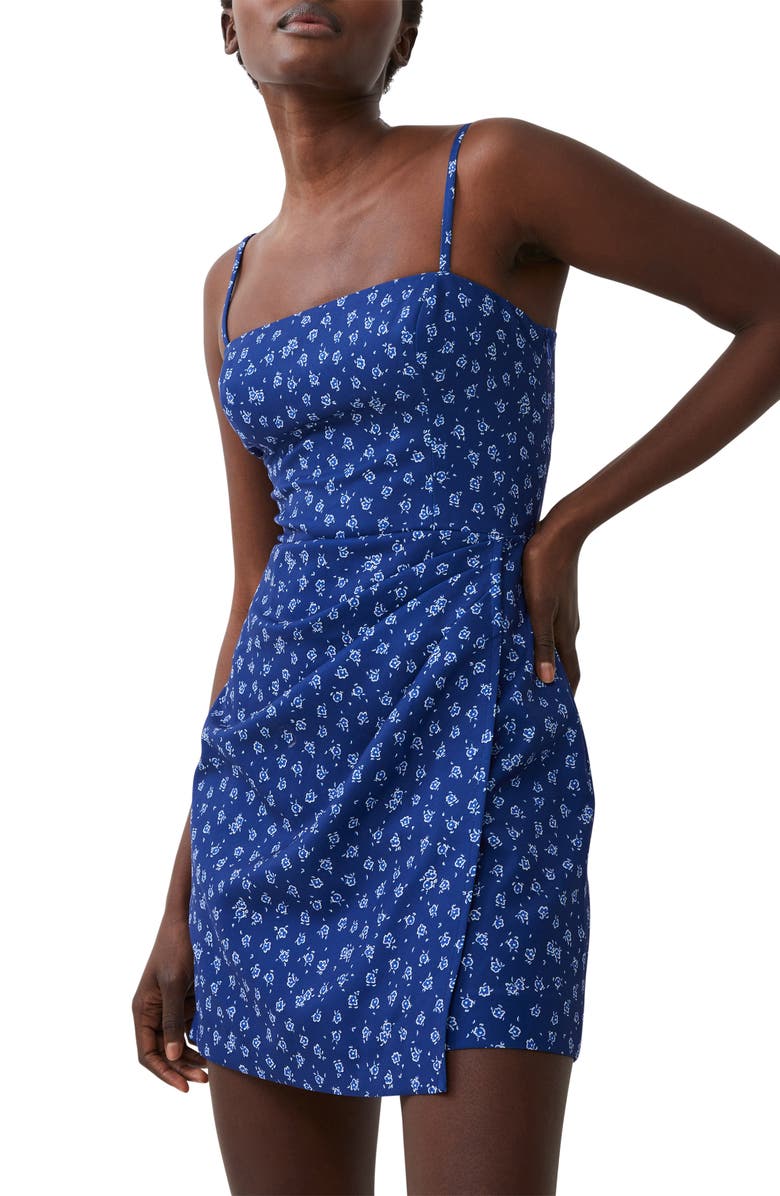 French Connection Aura Whisper Floral Faux Wrap Sundress, Alternate, color, 