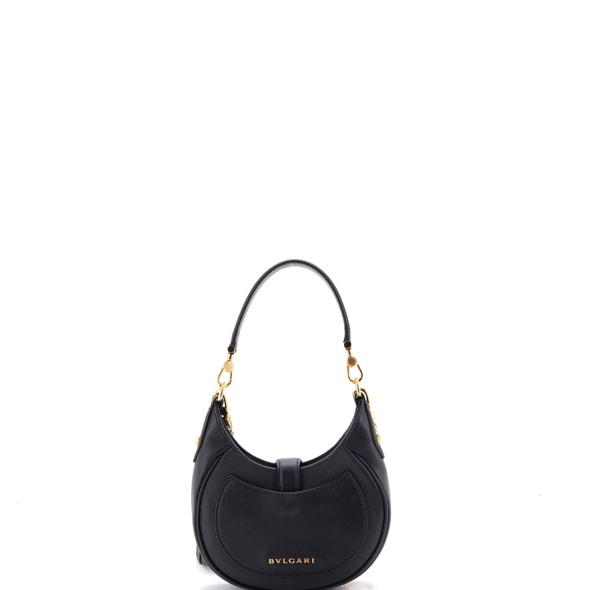 Serpenti Ellipse Crossbody Bag Leather Mini, Alternate, color, Black