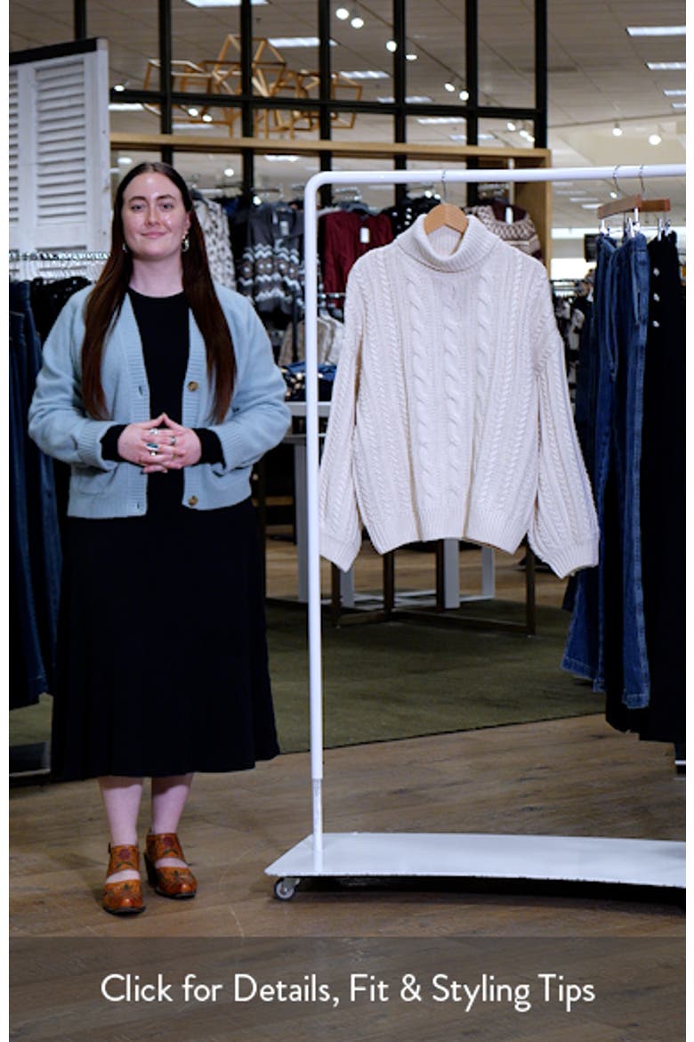 Avah Cable Stitch Turtleneck Sweater video