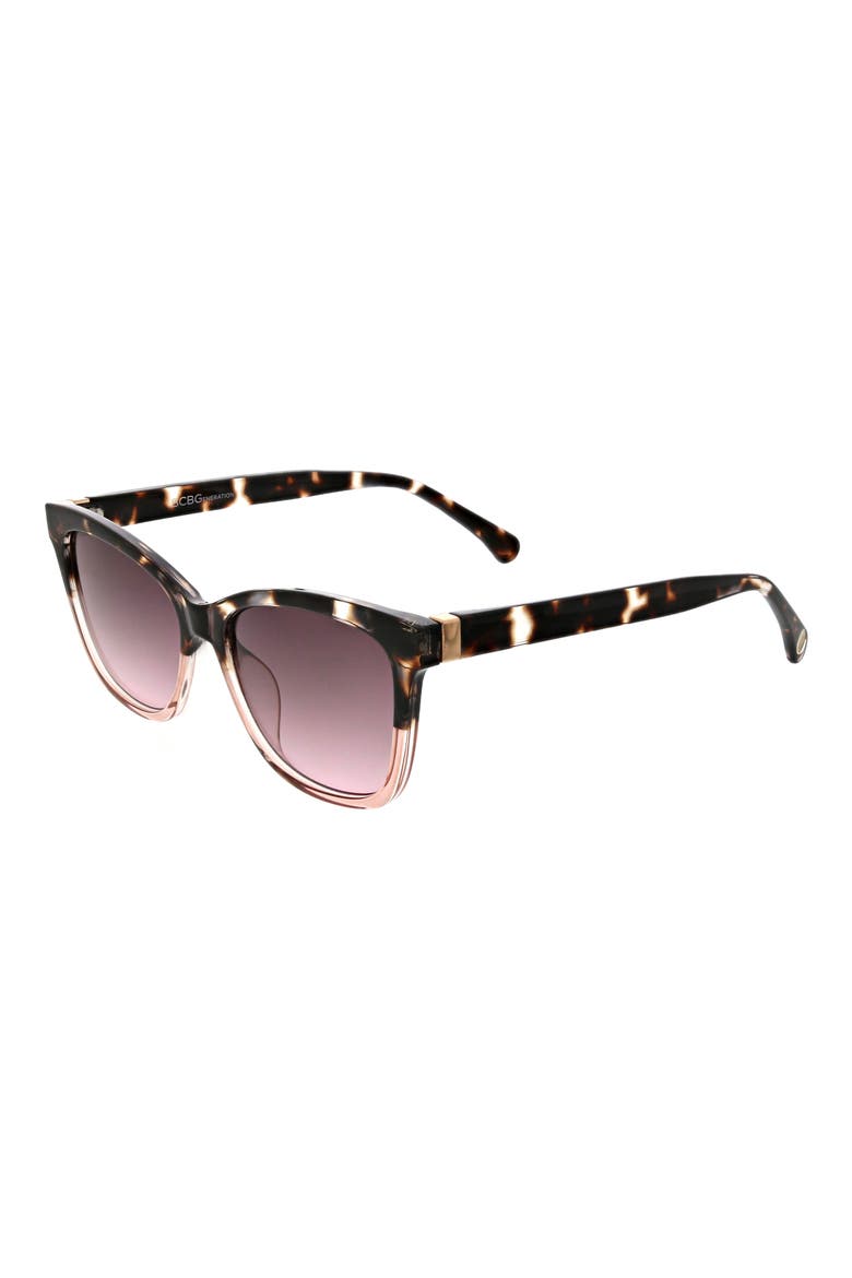 Classic Square 54mm Sunglasses, Alternate, color, BLUSH TORT FADE
