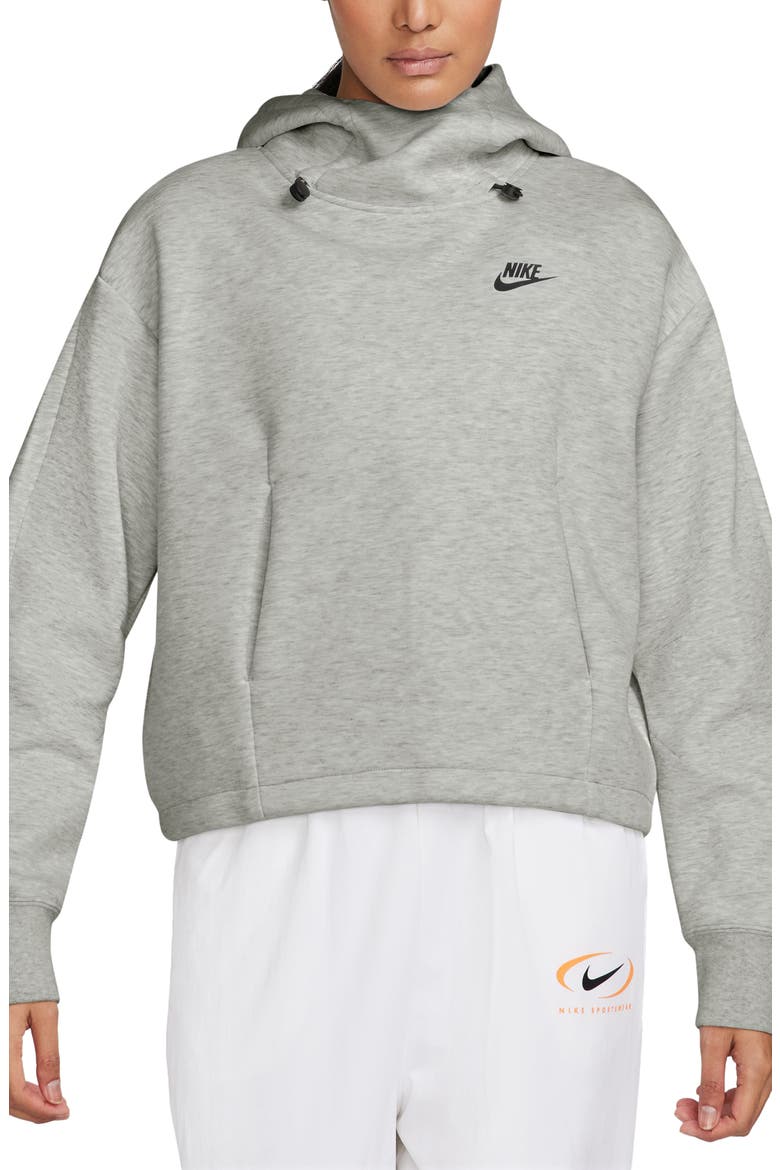 Sportswear Oversize Tech Fleece Hoodie, Main, color, LIGHT GREY HEATHER/ BLACK