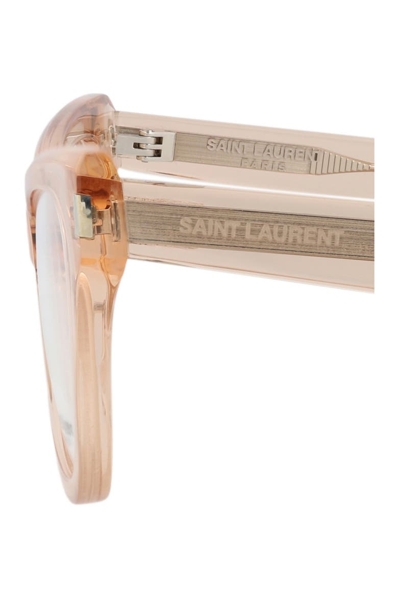 52mm Cat Eye Optical Glasses, Alternate, color, NUDE NUDE TRANSPARENT