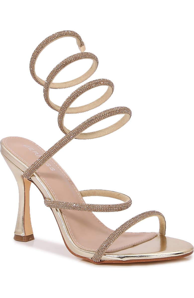 BERNESS Alexandra Ankle Wrap Sandal, Main, color, Gold