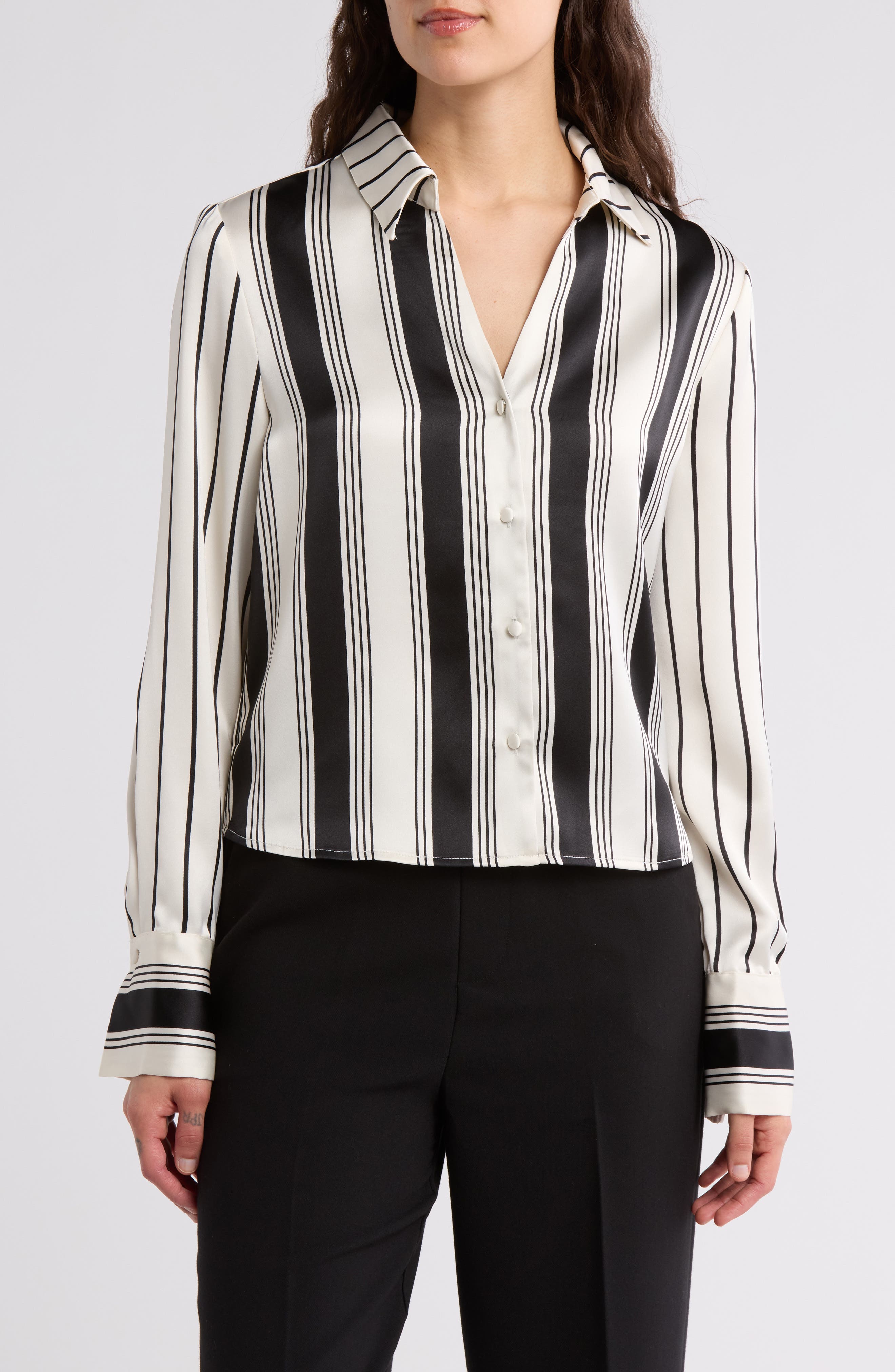 Pleione Long Sleeve Crop Button-Up Shirt | Nordstromrack