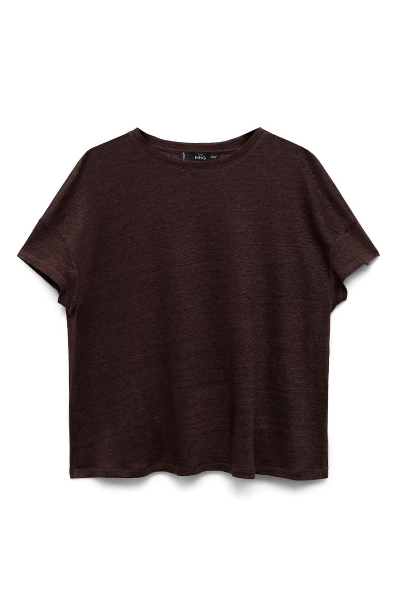 MANGO Dolman Sleeve Linen T-Shirt, Alternate, color,