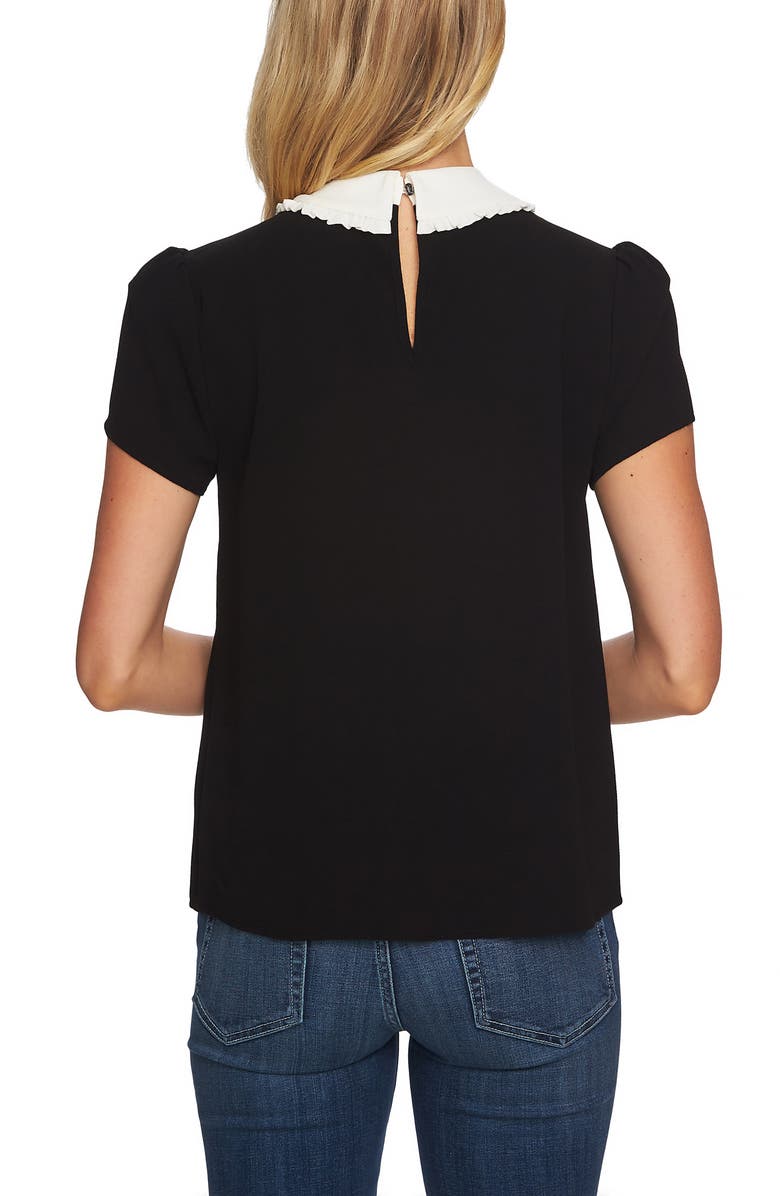 CeCe Ruffled Collar Tie Neck Top, Alternate, color,