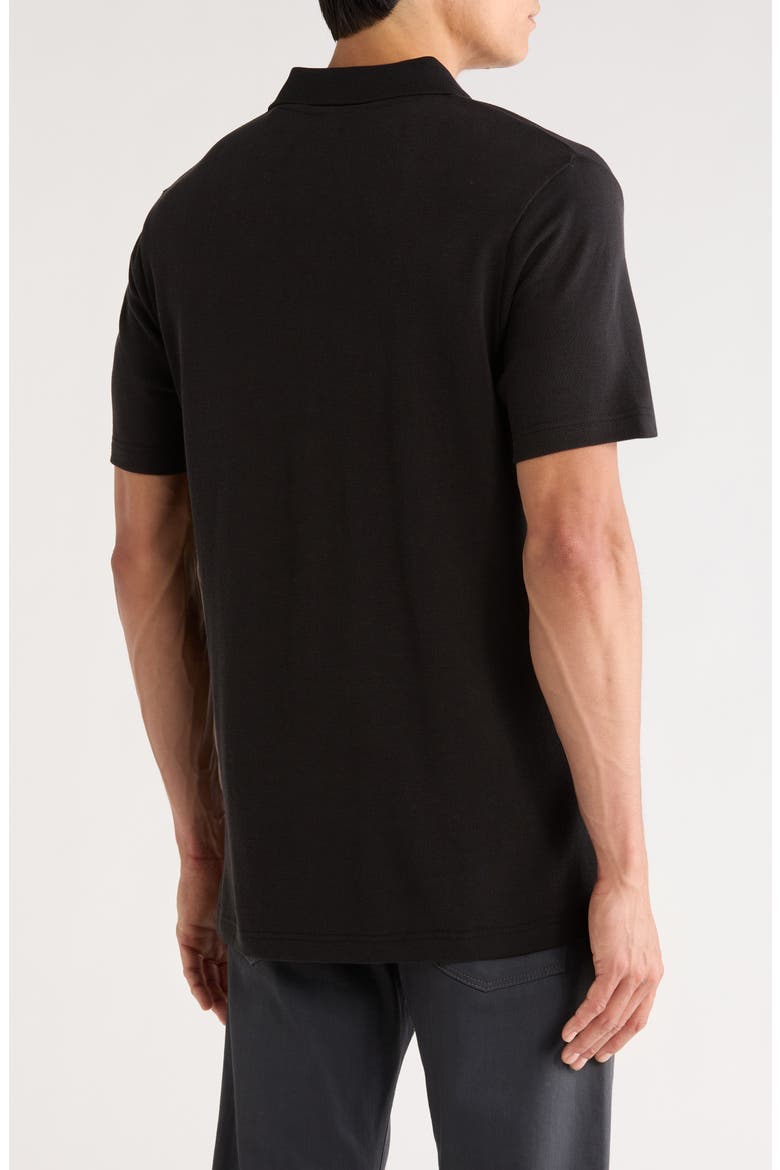 Almer 3562 Organic Cotton Blend Polo, Alternate, color, BLACK