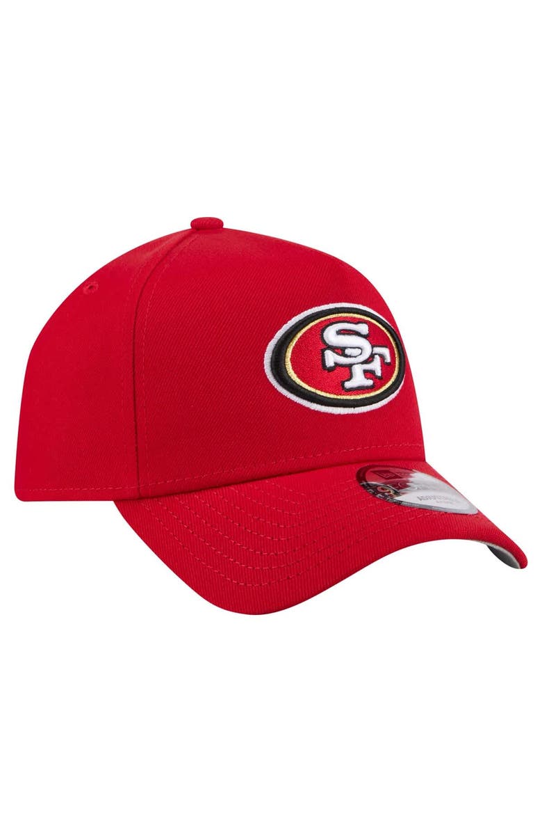 New Era Men's New Era  Scarlet San Francisco 49ers  A-Frame 9FORTY Adjustable Hat, Alternate, color, Scarlet