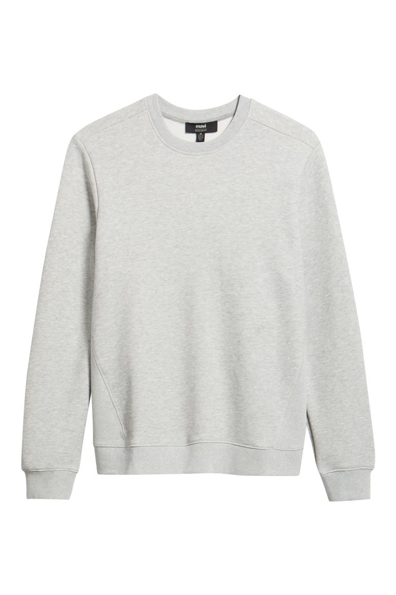 Crewneck Cotton Sweatshirt, Main, color, GREY MELANGE