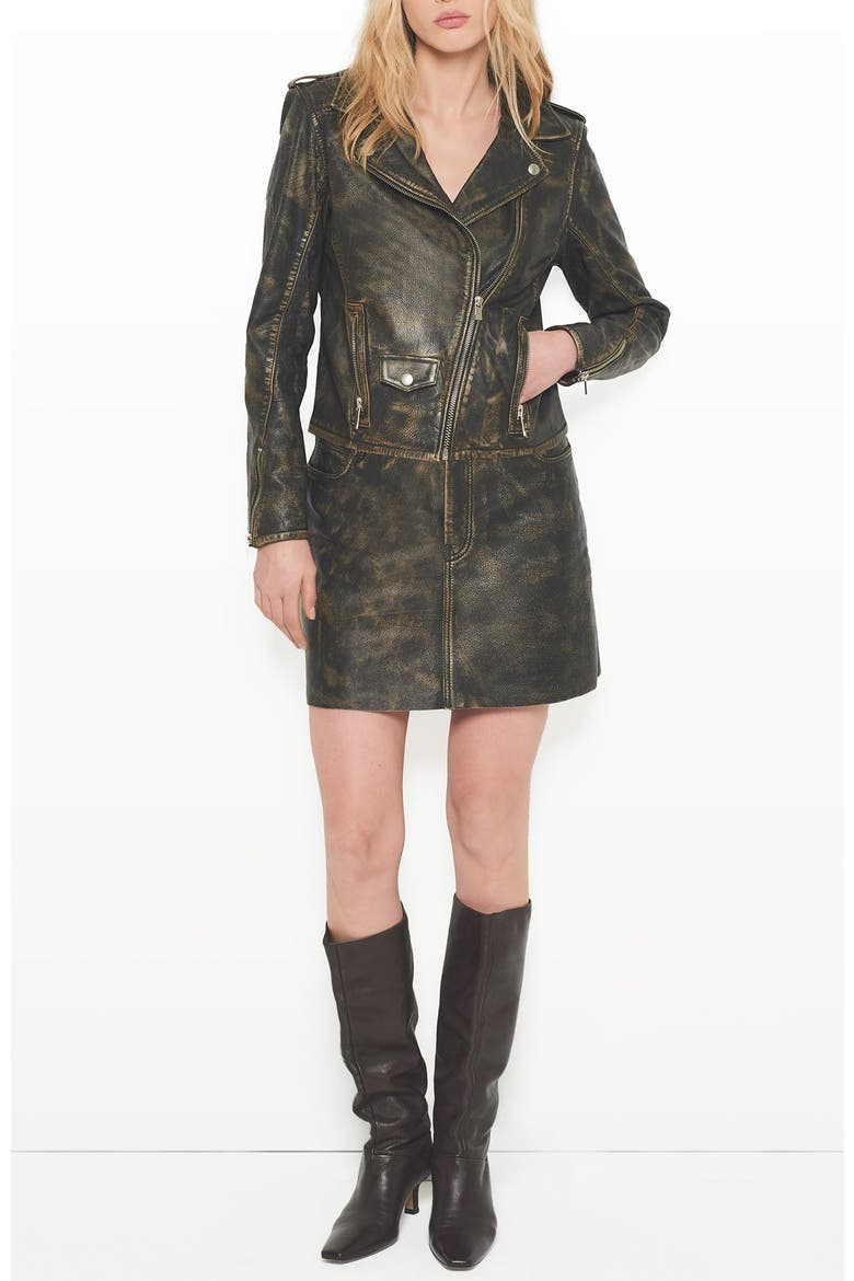 Bonnie Leather Jacket, Alternate, color, Distressed Black