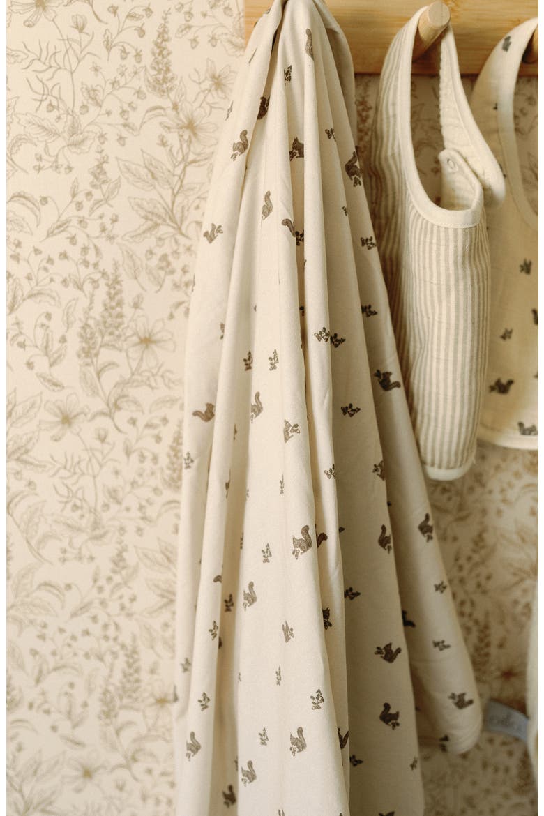 Assorted 2-Pack Organic Cotton Jersey Swaddle Blankets, Alternate, color, MUSHROOMS/SQUIRRELS