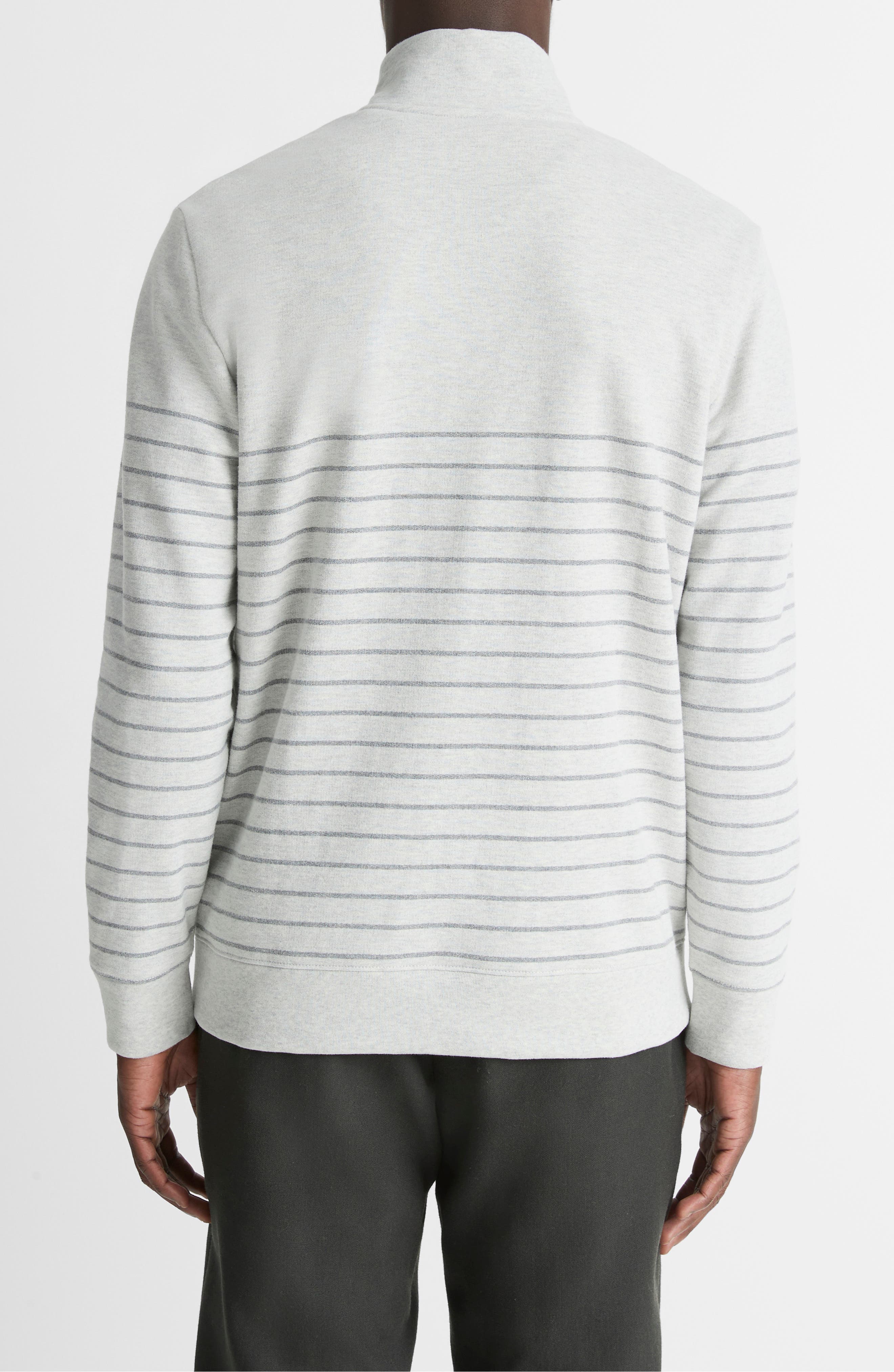 Stripe Sueded Quarter-Zip Top - image 2