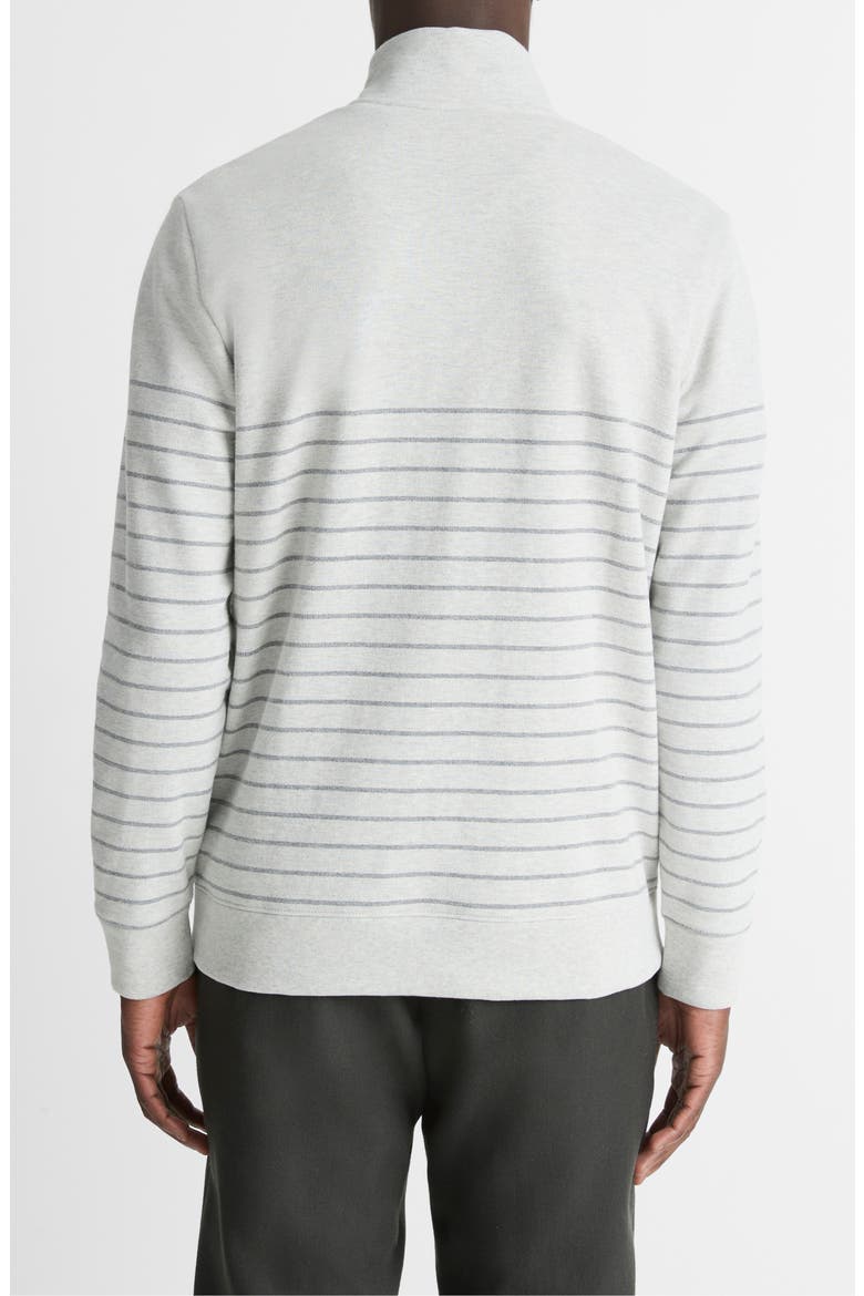 Stripe Sueded Quarter-Zip Top, Alternate, color, LIGHT H GREY/ H ONYX