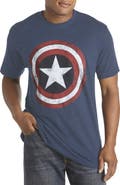 True Nation by DXL Big & Tall Comics Captain America Graphic Tee