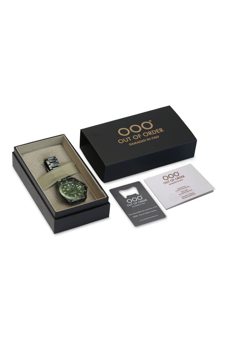 Casanova Bracelet Watch, 44mm, Alternate, color, OLIVE GREEN
