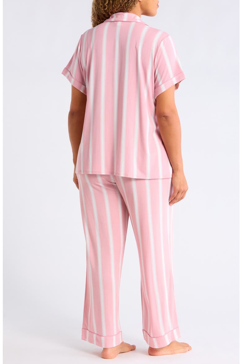 Moonlight Eco Crop Pajamas, Alternate, color, PINK- IVORY RIVIERA STRIPE