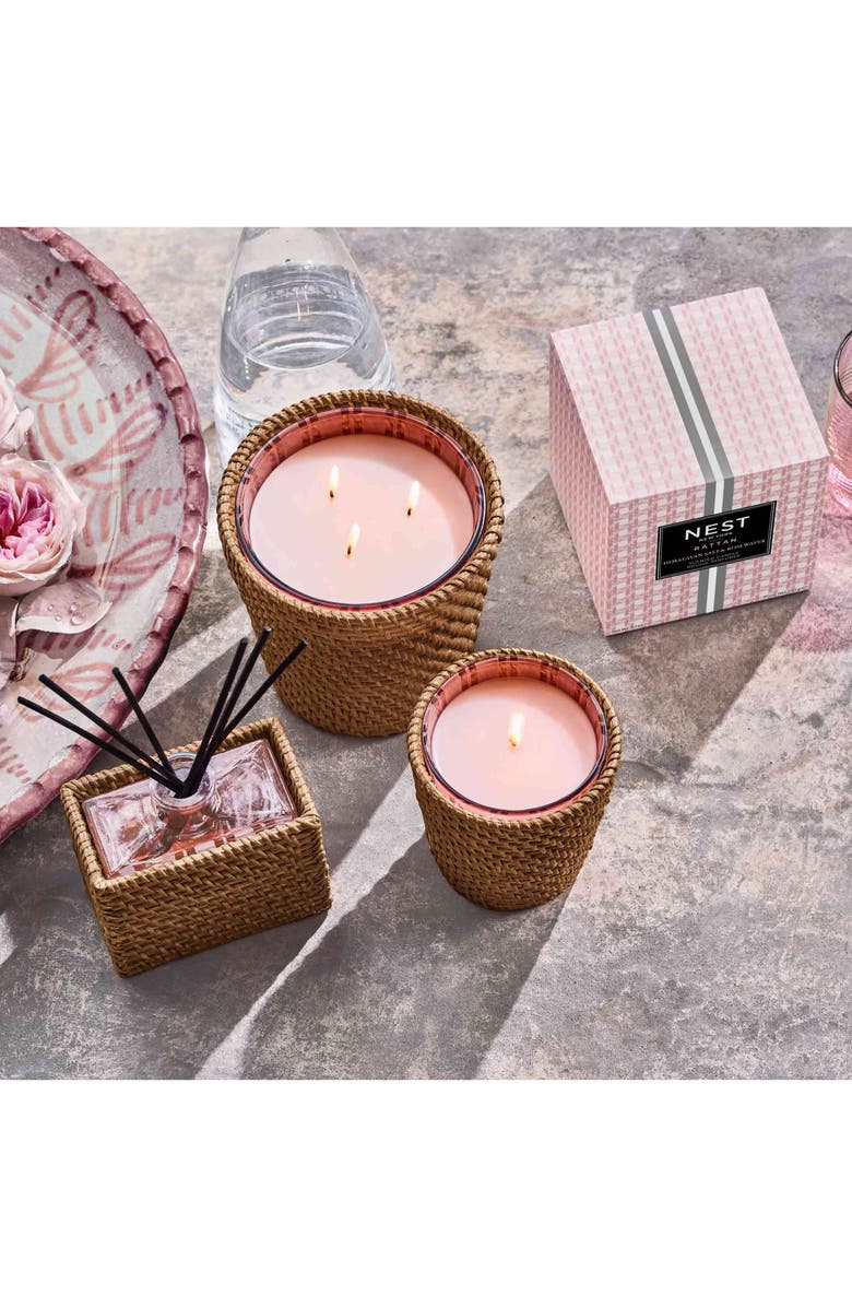 NEST New York Rattan Himalayan Salt & Rosewater Classic Candle, Alternate, color, 