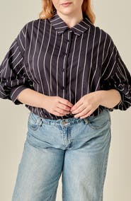English Factory Striped Balloon Sleeve Shirt