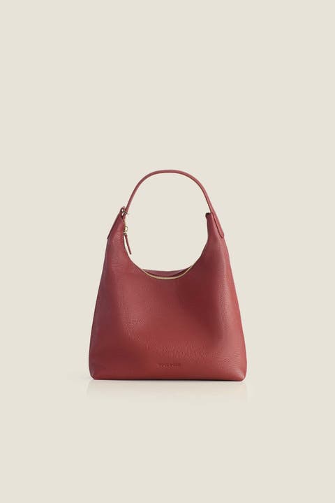 Hobo Relaxed Organized Leather Shoulder Bag