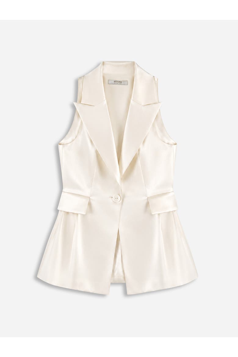 Single Button Peak Lapel Vest, Main, color, Ivory