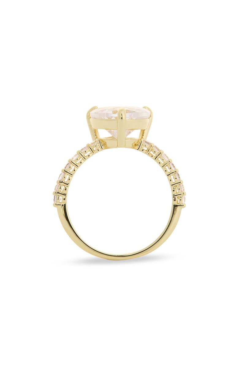 Covet Heart Shape CZ Engagement Ring, Alternate, color, Clear / Gold