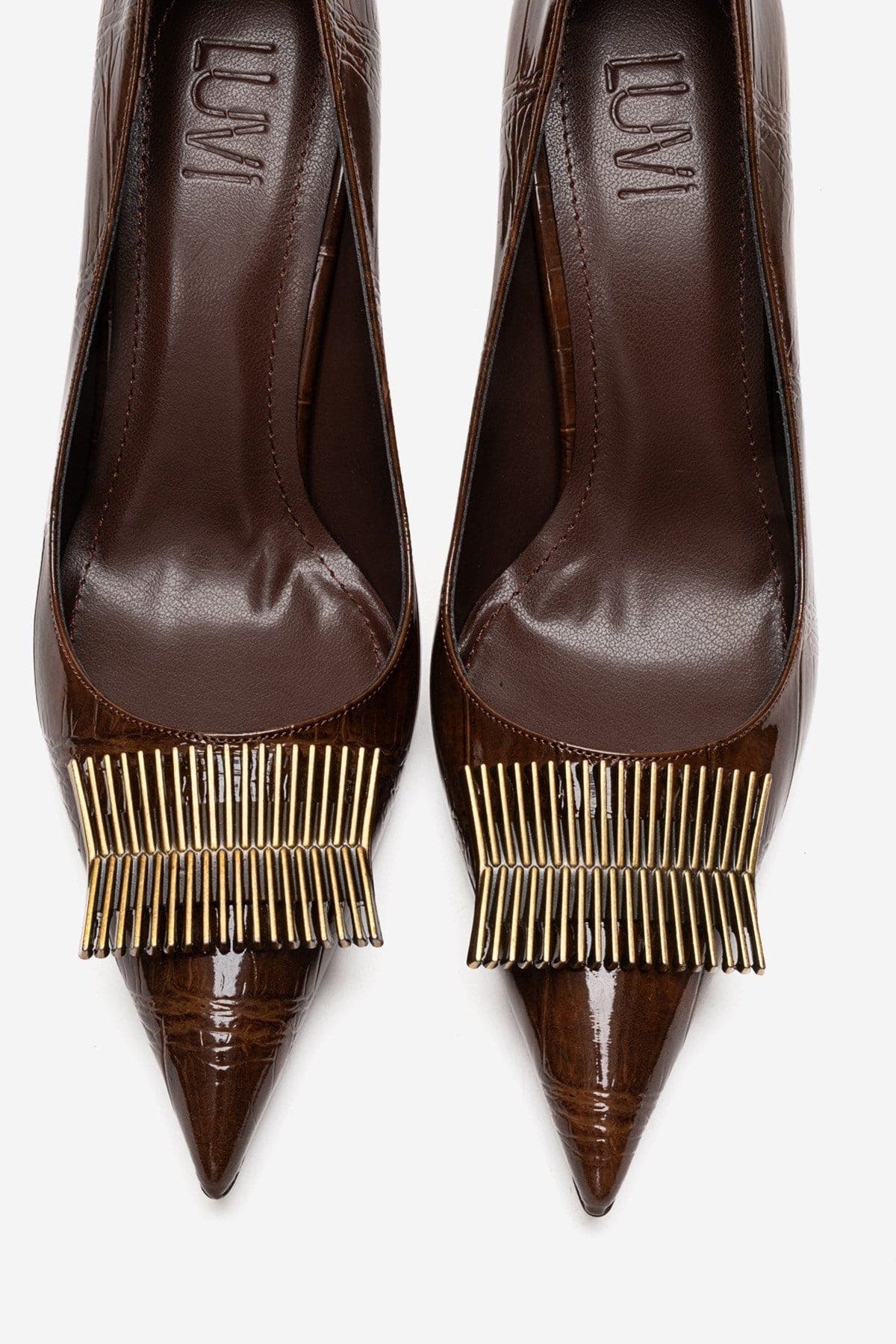 Dexen Stiletto Pump, Alternate, color, Brown Print