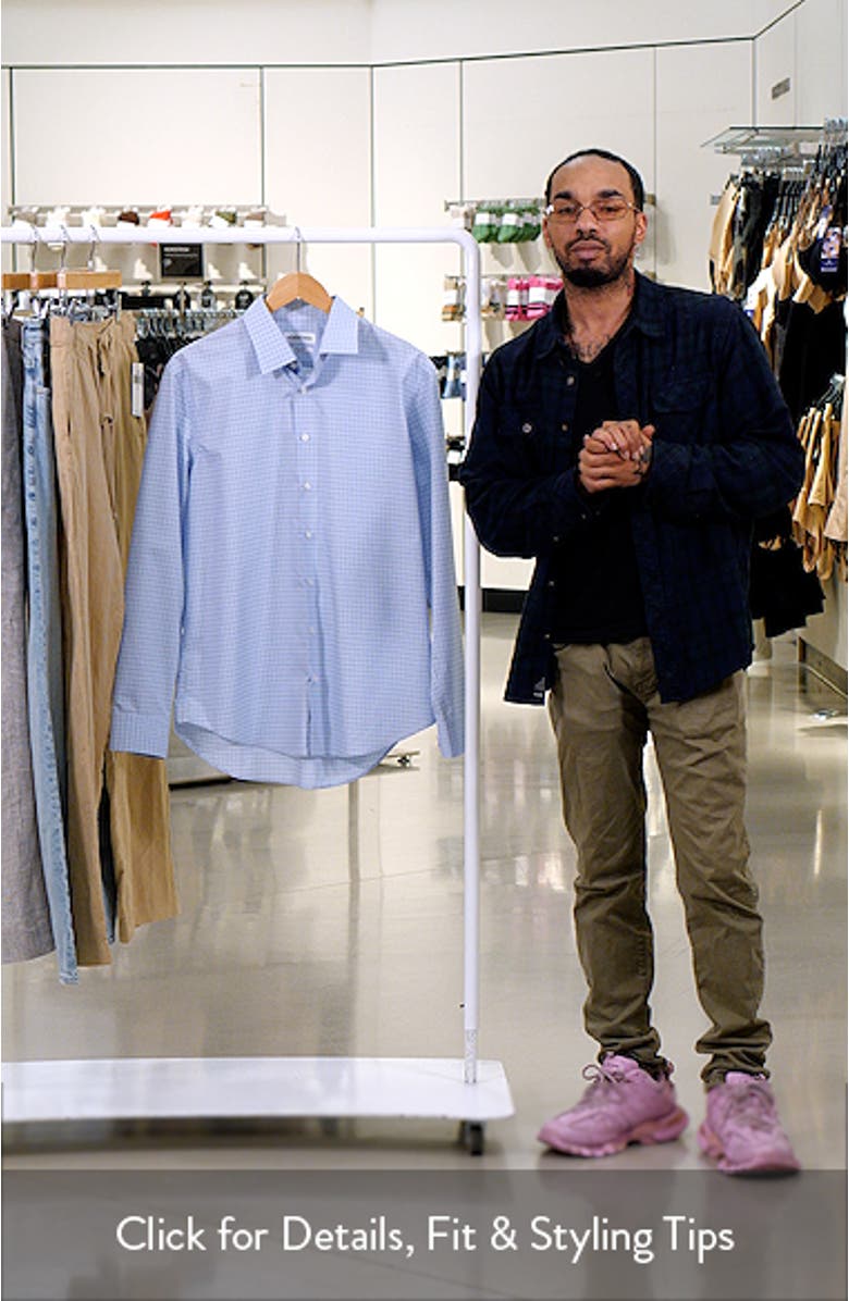 Extra Trim Fit Check Non-Iron Dress Shirt, sales video thumbnail