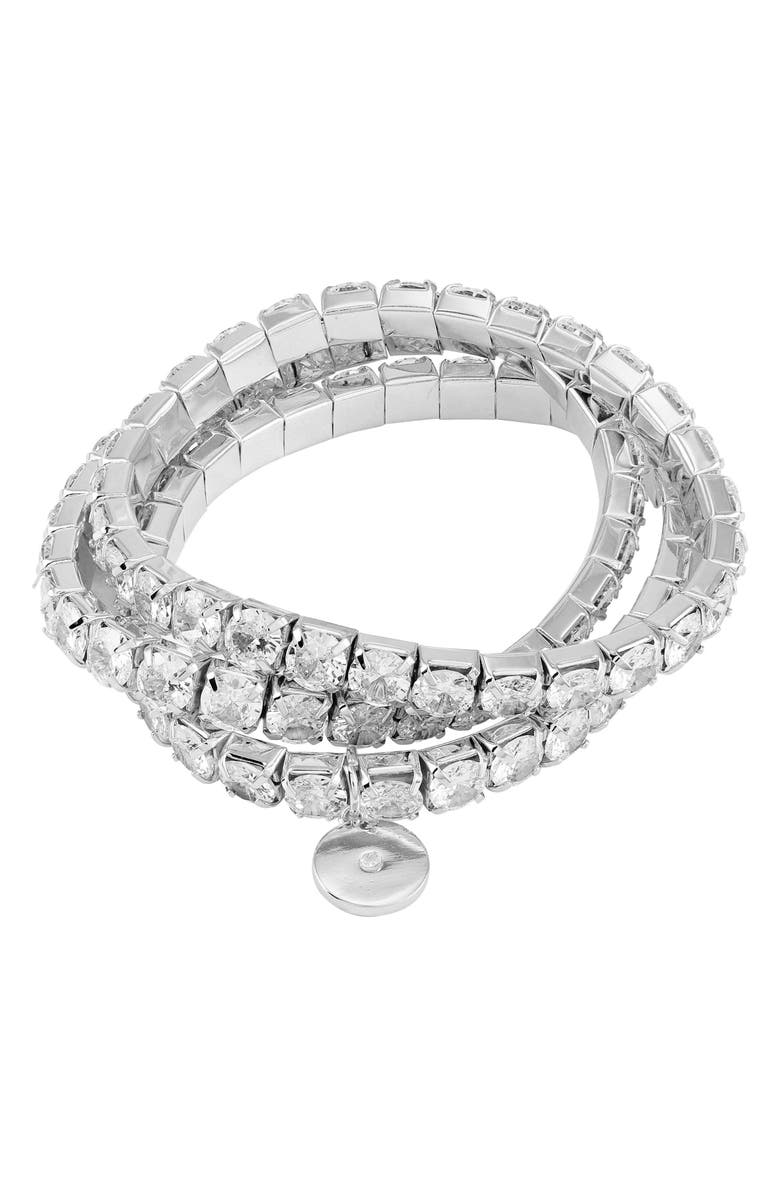 Vince Camuto Crystal Set of 3 Stretch Bracelets, Main, color, 