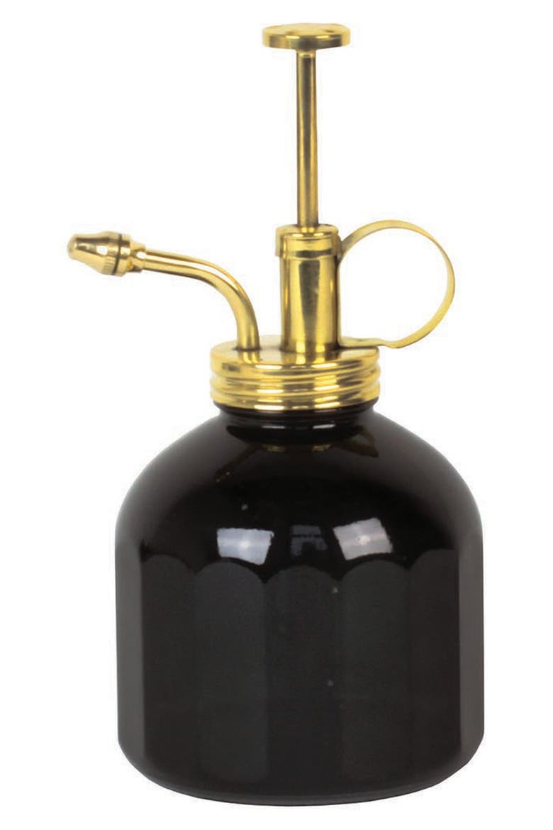 Brass & Glass Plant Mister, Alternate, color, BLACK