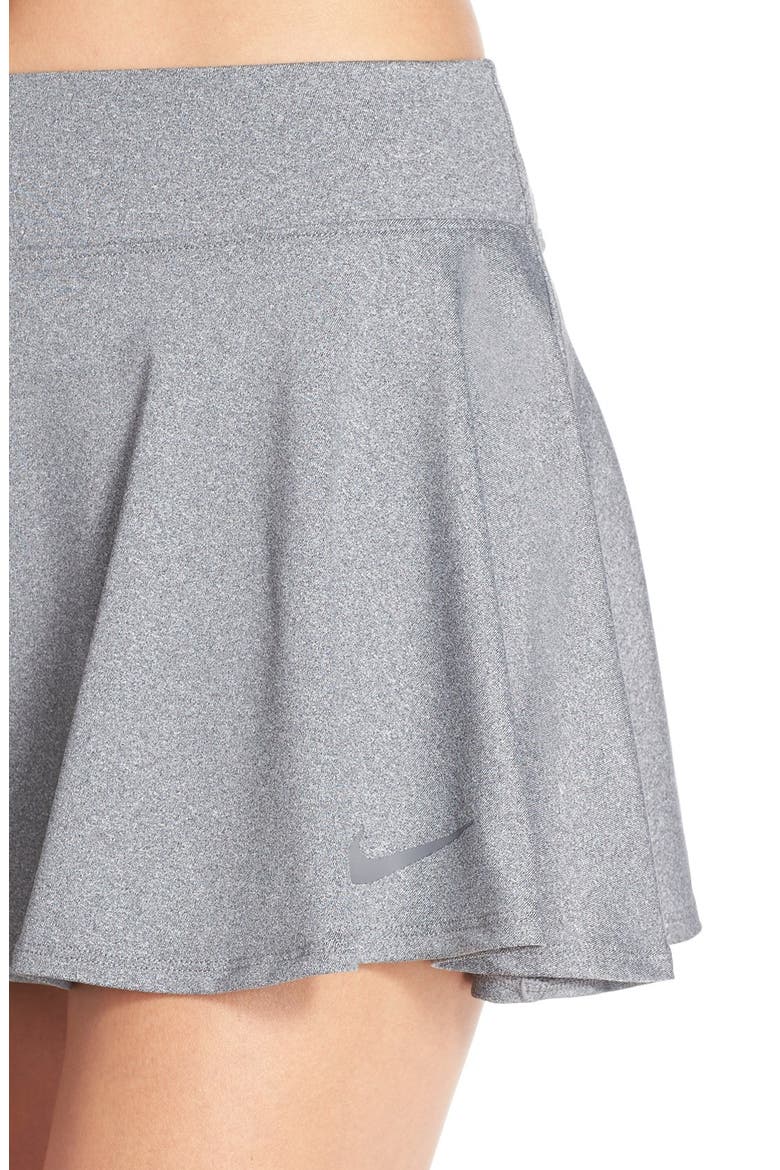 'Baseline' Tennis Skort, Alternate, color, DARK GREY HEATHER/ DARK GREY