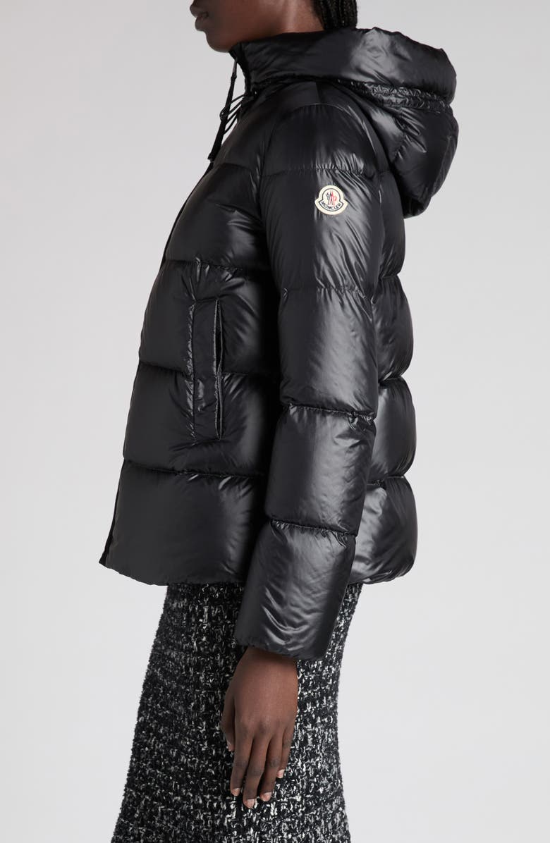 Moncler Serittes Down Hooded Jacket, Alternate, color, Black