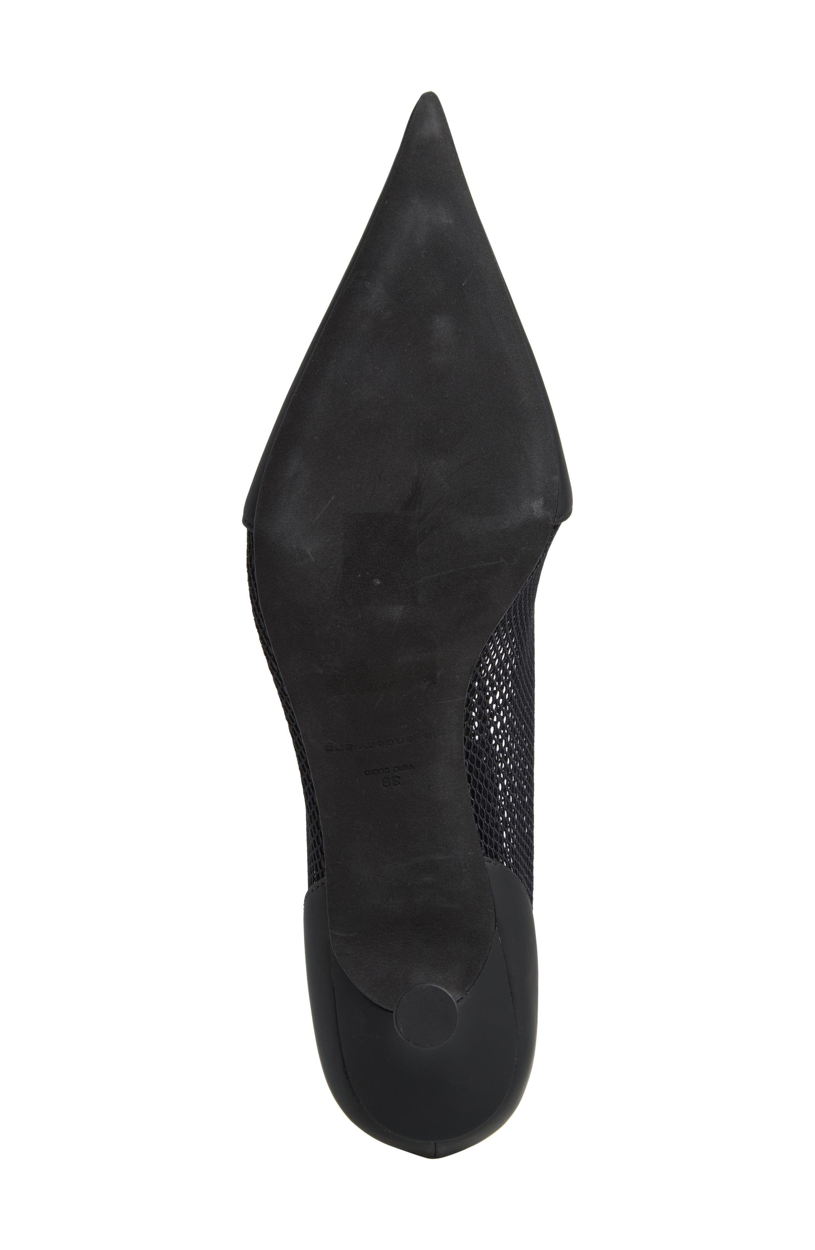 Fei Mesh Pointed Toe Bootie, Alternate, color, BLACK