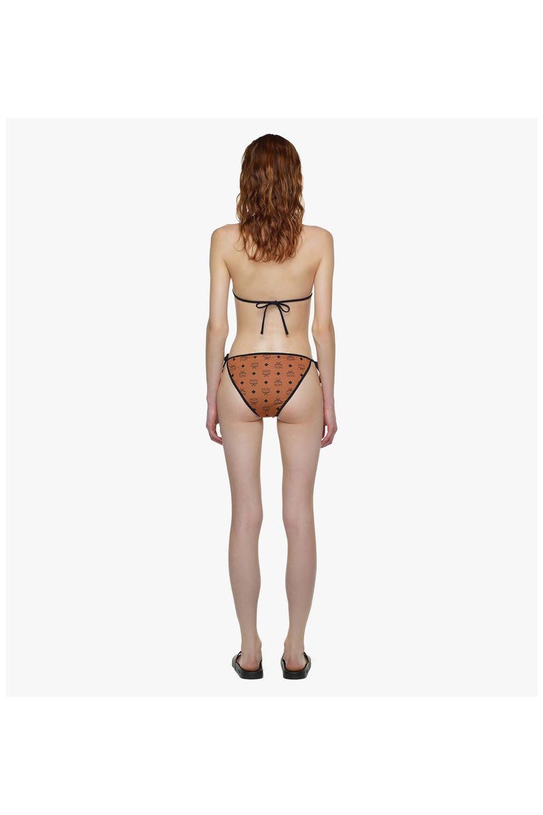 Monogram Print Bikini, Alternate, color, Cognac