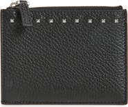 Valentino Garavani Rockstud Leather Card Case Coin Purse