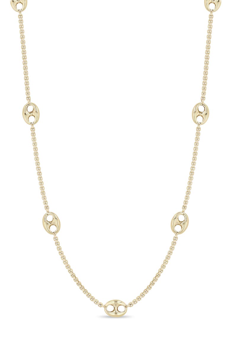 Zoë Chicco 14K Gold Mariner Chain Necklace, Main, color, 14K Yellow Gold
