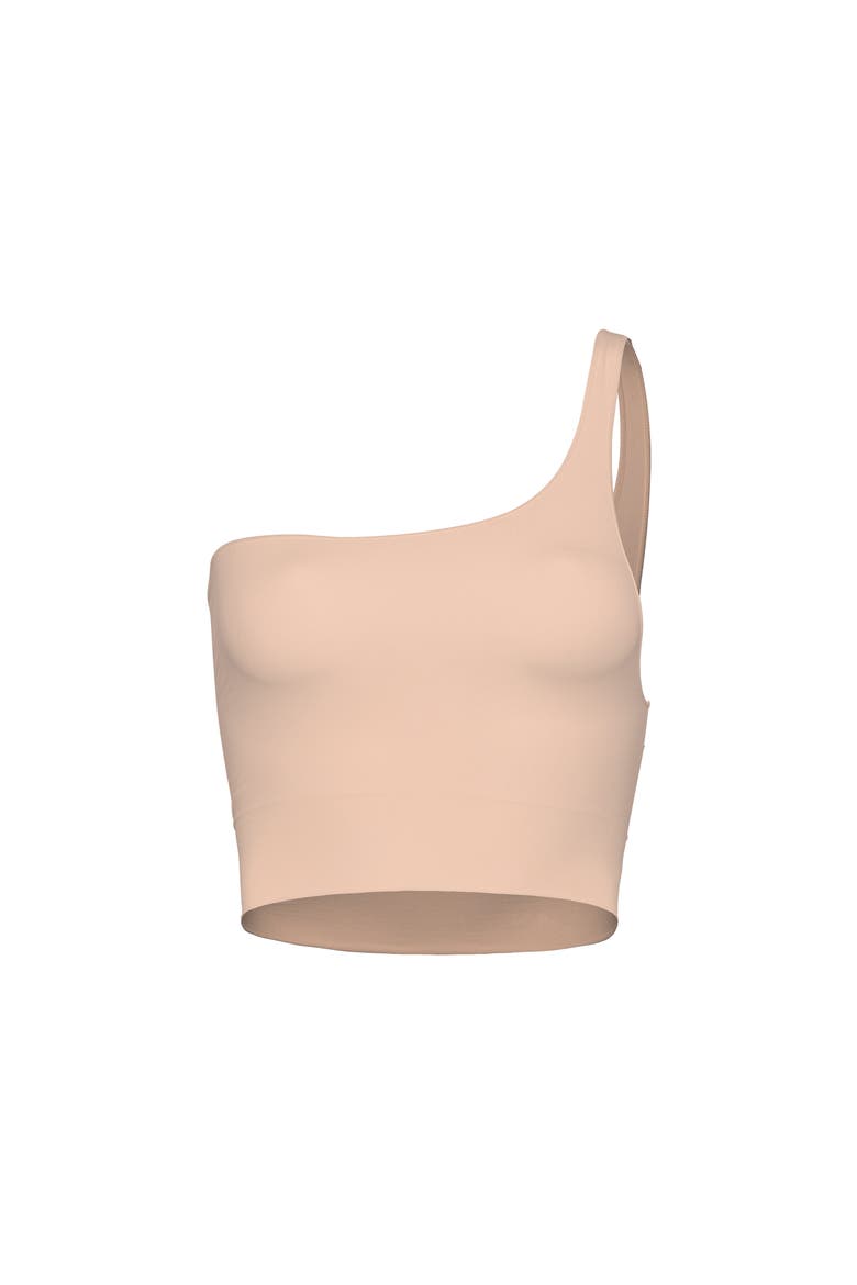 Seamless Smooth One Shoulder Top, Alternate, color, Nude