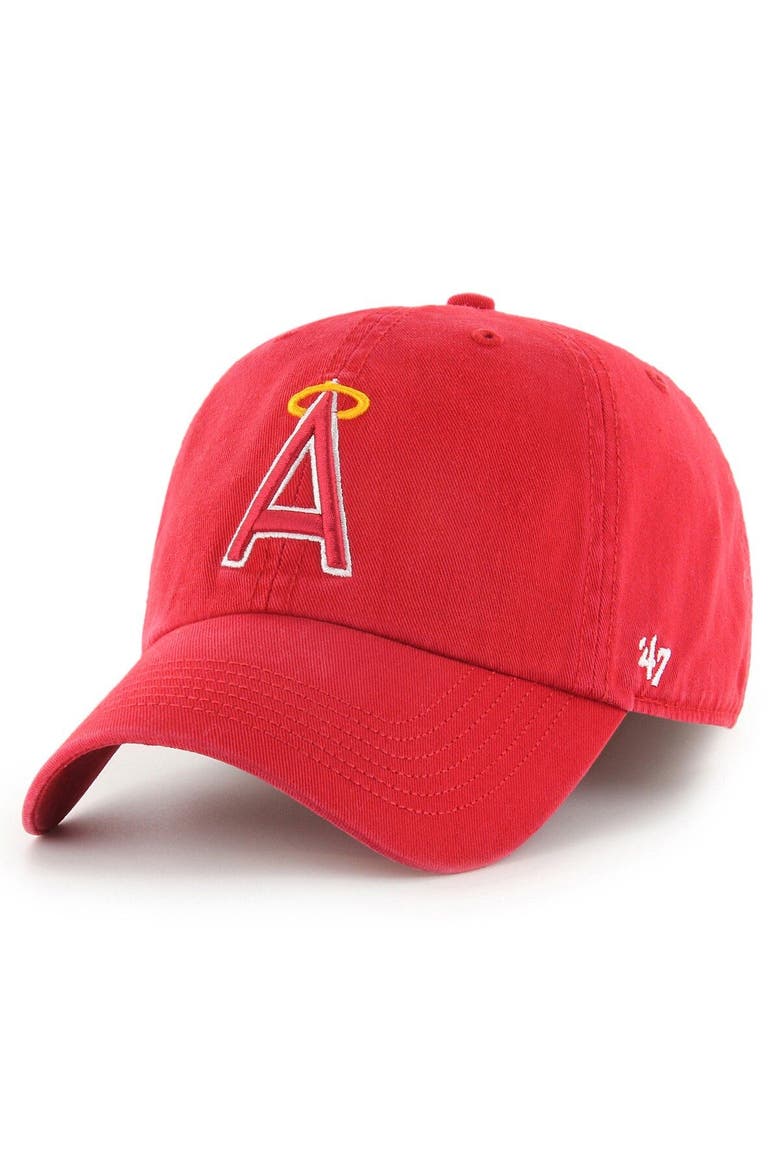 Men's '47 Red Los Angeles Angels Cooperstown Collection Franchise Fitted Hat, Main, color, Red
