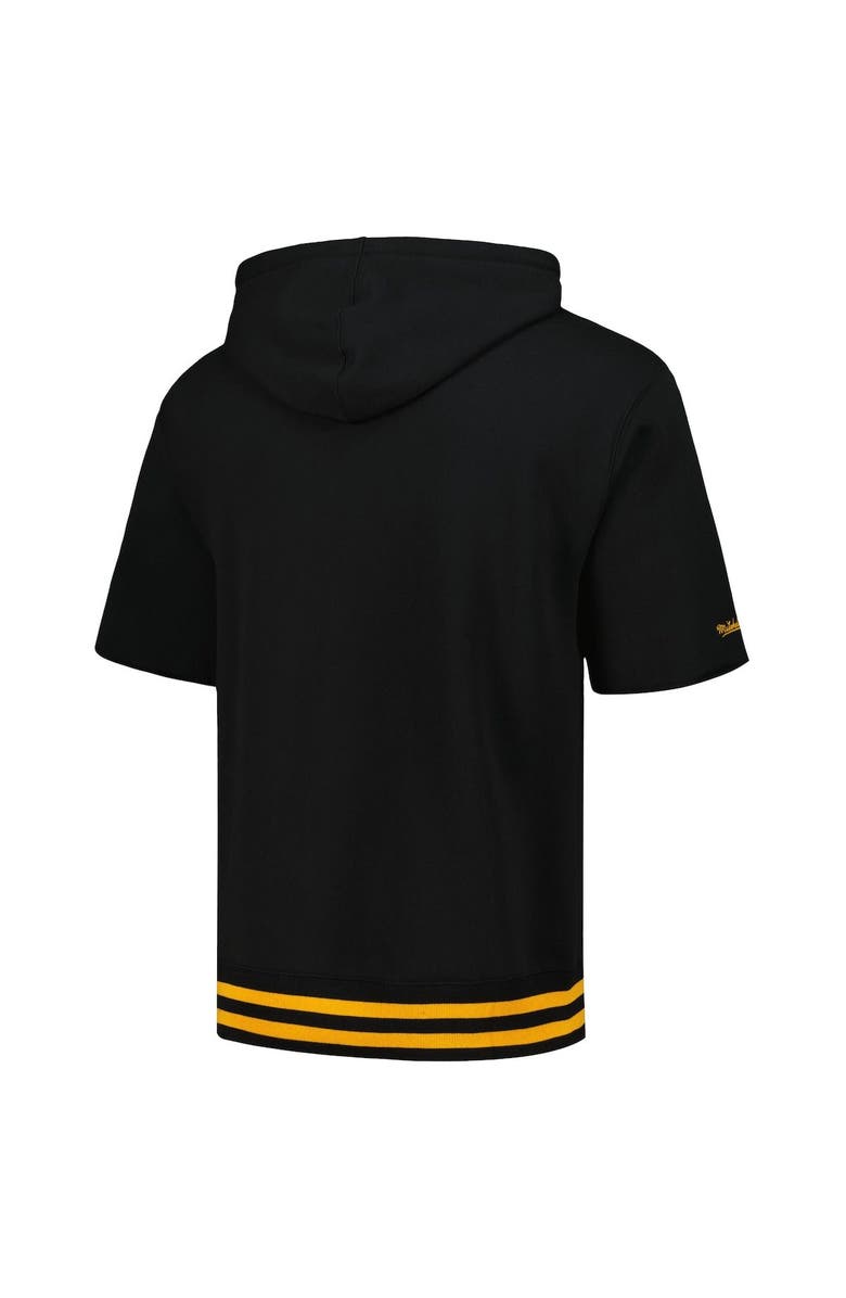 Mitchell & Ness Men's Mitchell & Ness Black Pittsburgh Steelers Pre-Game Short Sleeve Pullover Hoodie, Alternate, color, Black