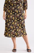 Renee C Floral Midi Skirt