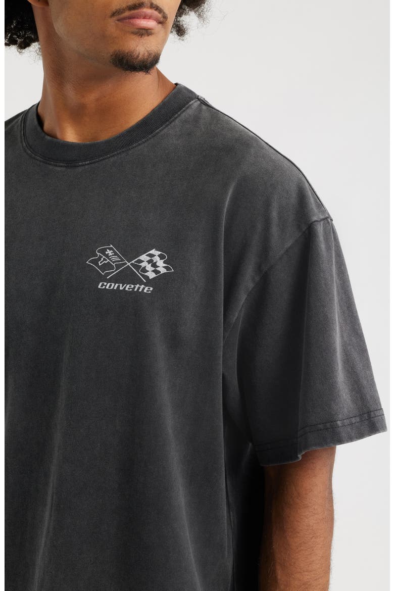 Chevrolet Corvette Cotton Graphic T-Shirt, Alternate, color, BLACK WASH