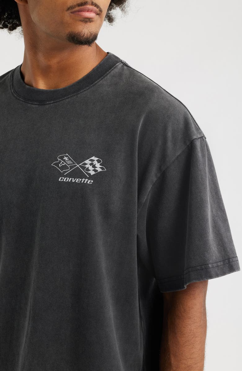 ID Supply Co Chevrolet Corvette Cotton Graphic T-Shirt, Alternate, color, Black Wash