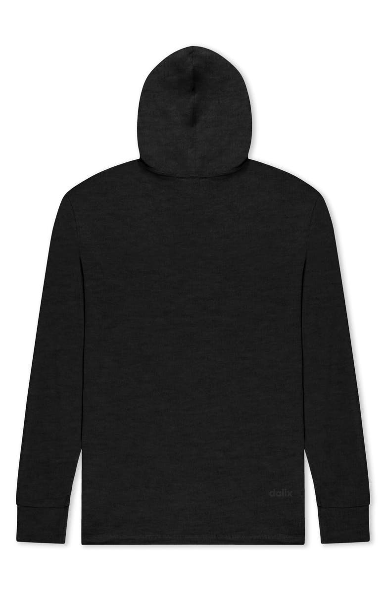 Dalix Mens Ghost Hooded Long Sleeve Jersey Tee, Alternate, color, Black