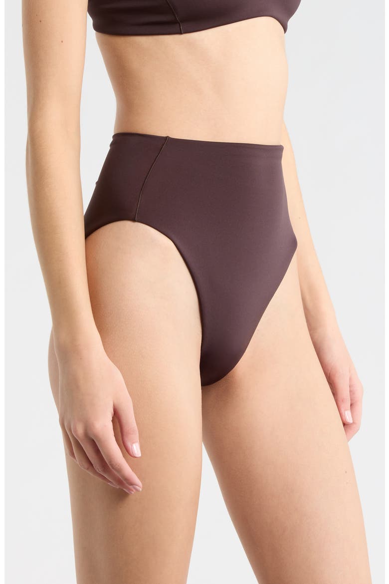 Hi Hi High Waist Bikini Bottoms, Alternate, color, COLD BREW
