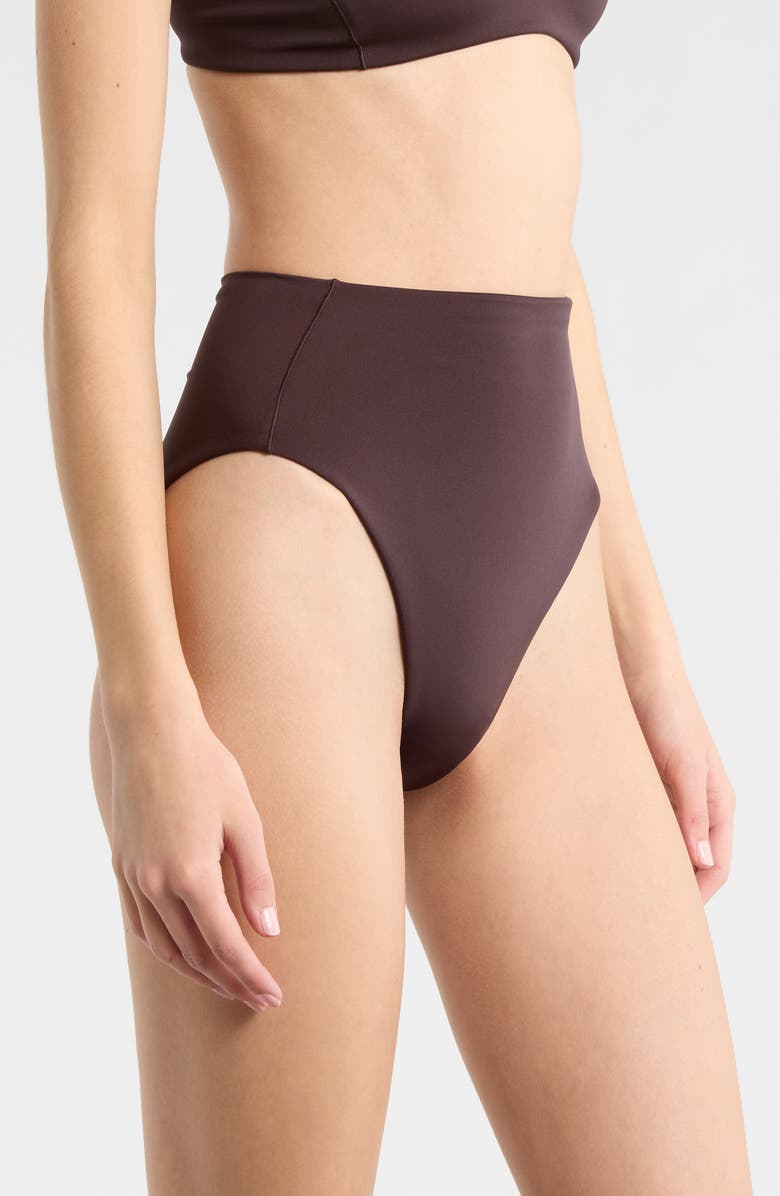 LEFT ON FRIDAY Hi Hi High Waist Bikini Bottoms, Alternate, color, Cold Brew