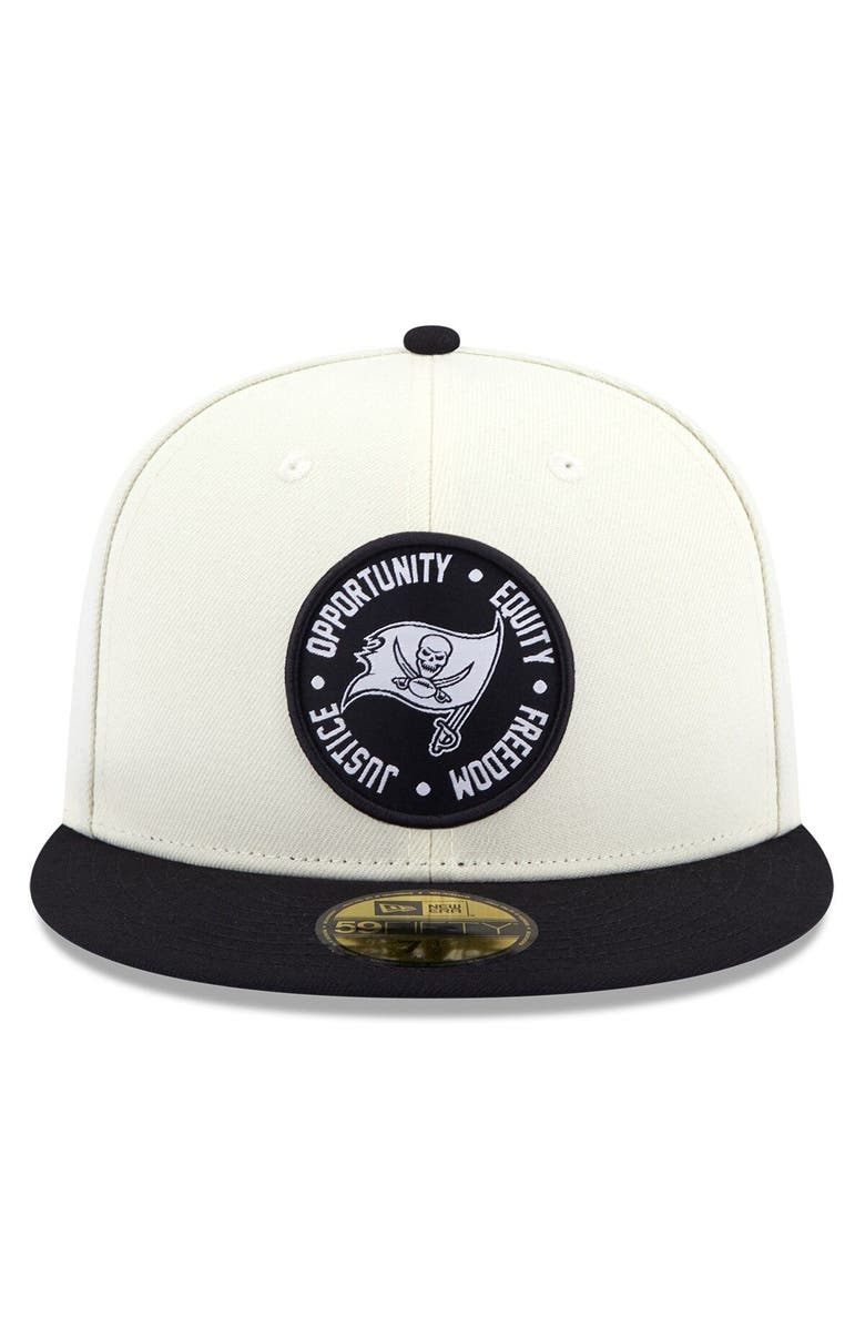 New Era Men's New Era Cream/Black Tampa Bay Buccaneers 2022 Inspire Change 59FIFTY Fitted Hat, Alternate, color, Cream
